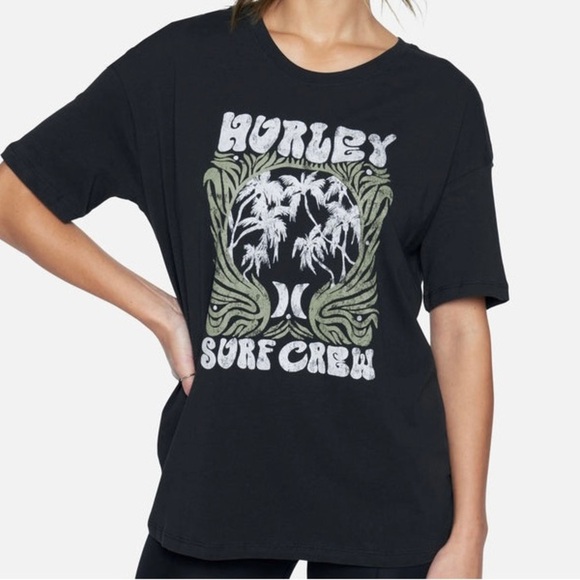 Hurley Women's Zak Oversized Tee T-shirt size x small - Picture 1 of 3